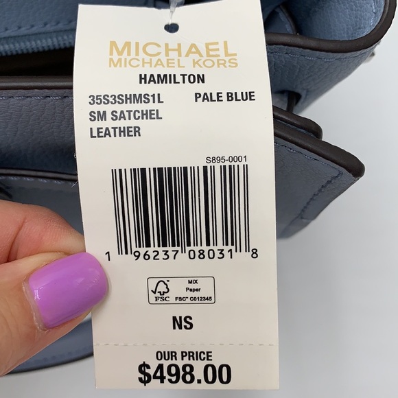 MICHAEL KORS HAMILTON SMALL SATCHEL PALE GOLD COLOR - Picture 13 of 13